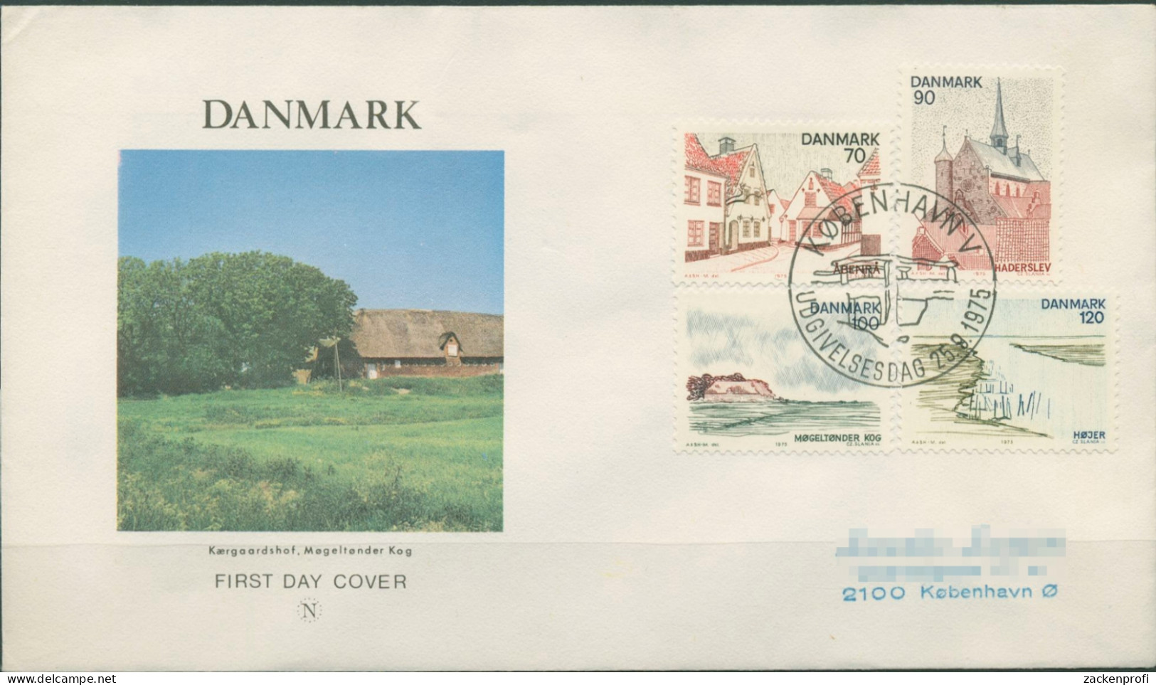 Dänemark 1975 Nordschleswig Ersttagsbrief 598/01 FDC (X96604) - FDC