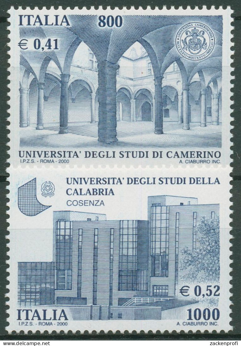 Italien 2000 Universitäten Camerino & Kalabrien 2735/36 Postfrisch - 1991-00:  Nuovi