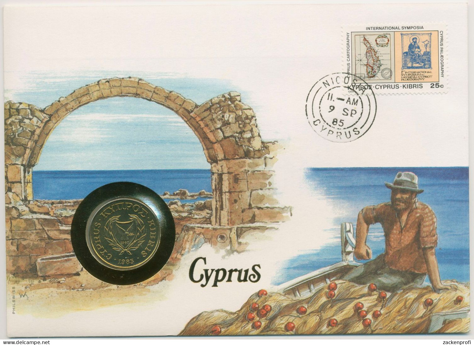 Zypern 1985 Torbogen Numisbrief 20 Cent (N259) - Chypre