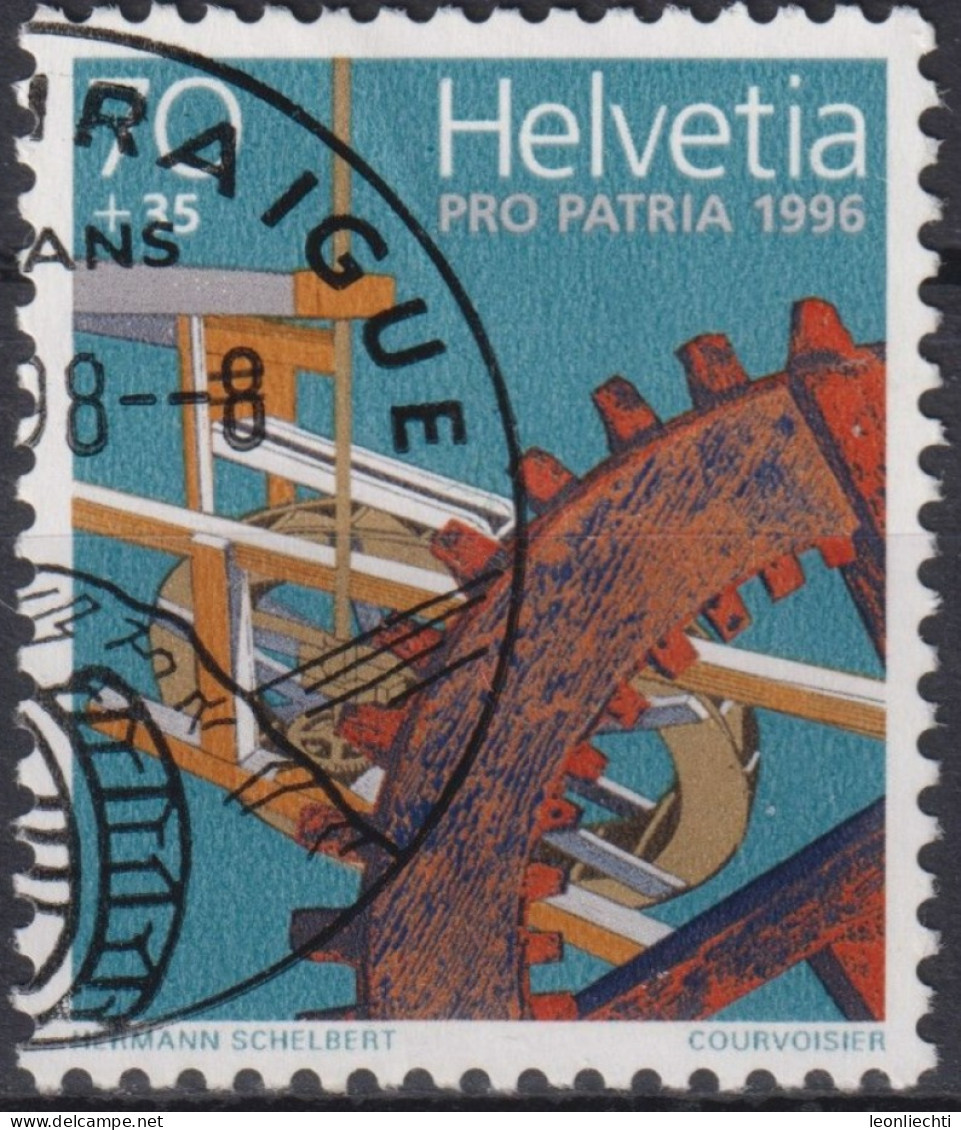 1996 Schweiz Pro Patria, Mühlen, Col De Roche NE ⵙ Zum:CH B252, Mi:CH 1578, Yt: CH 1506 - Used Stamps