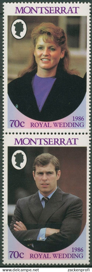 Montserrat 1986 Hochzeit Prinz Andrew S. Ferguson 638/39 A ZD Postfrisch(C97296) - Montserrat