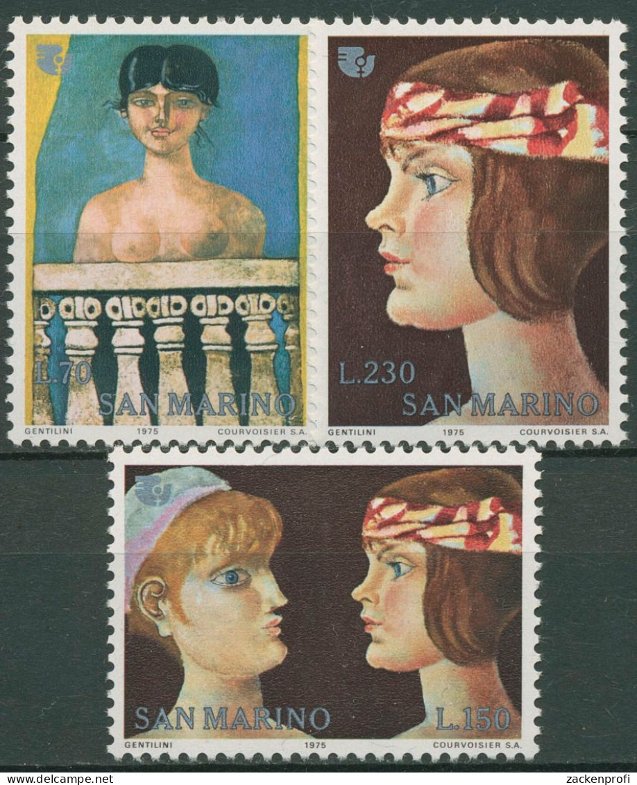 San Marino 1975 Internationales Jahr Der Frau Gemälde 1099/01 Postfrisch - Ungebraucht