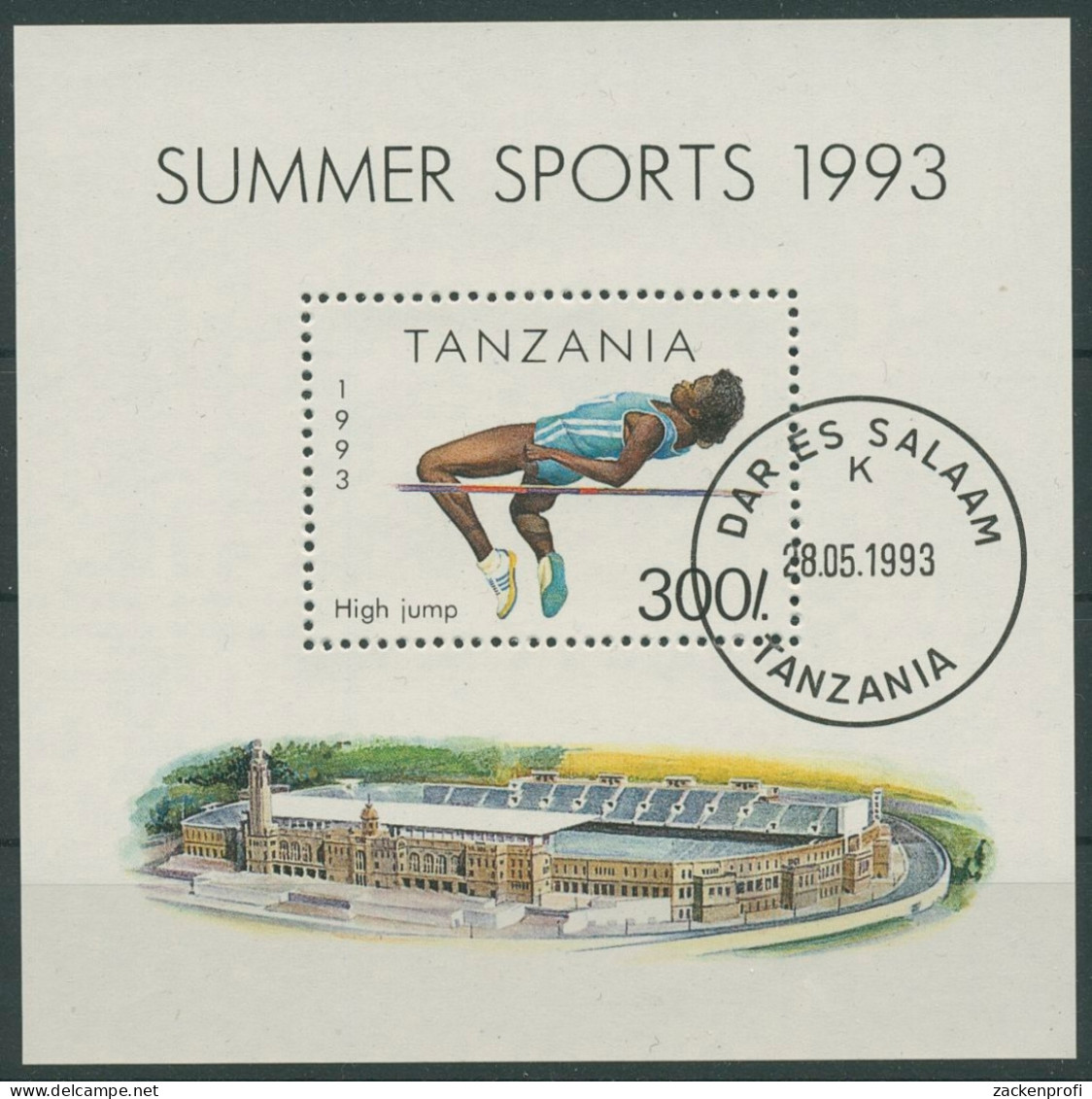 Tansania 1993 Sport Hochsprung Block 212 Gestempelt (C29801) - Tanzanie (1964-...)