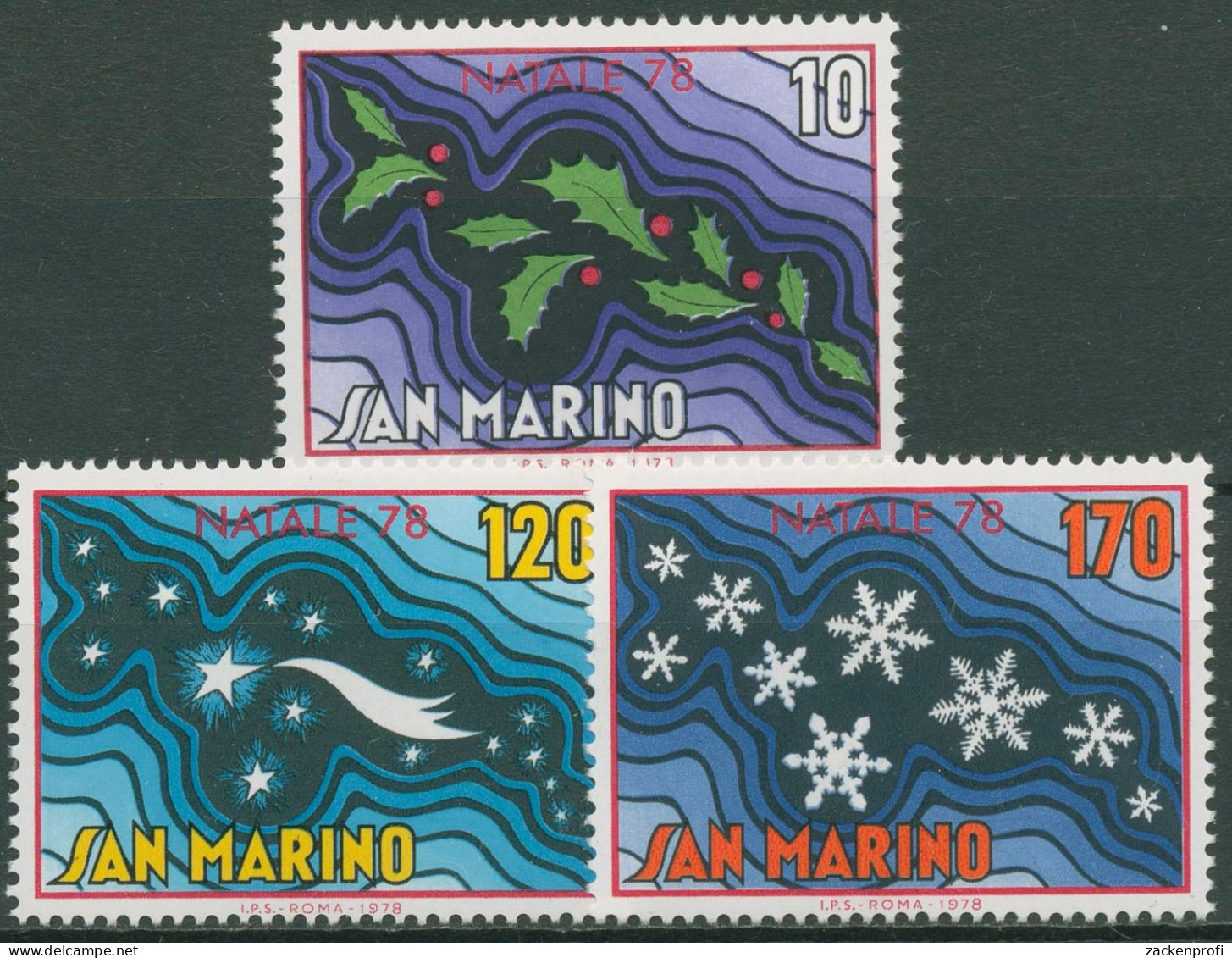 San Marino 1978 Weihnachten 1169/71 Postfrisch - Ongebruikt