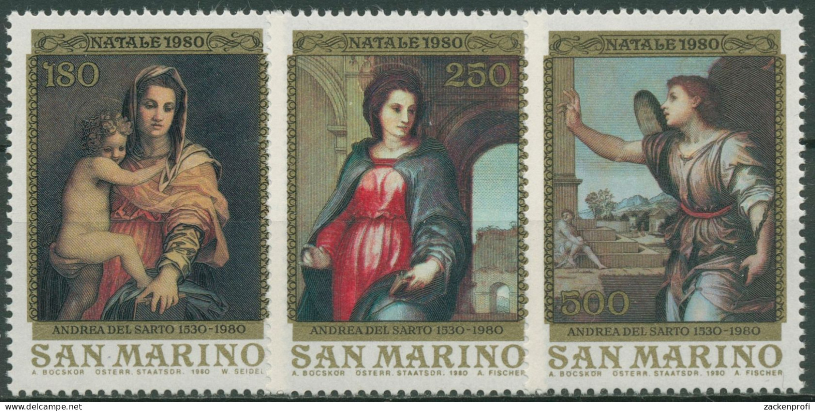 San Marino 1980 Weihnachten Gemälde 1222/24 Postfrisch - Ungebraucht