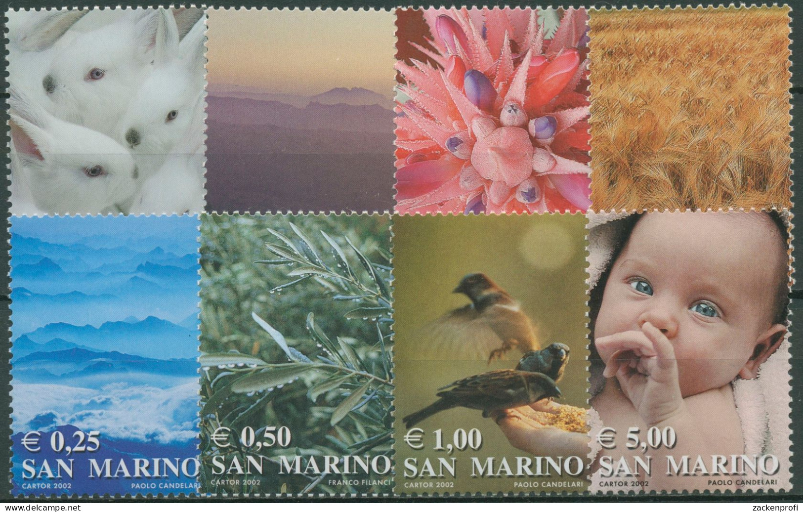 San Marino 2002 Die Farben Des Lebens Tiere Pflanzen 1998/05 Postfrisch - Unused Stamps