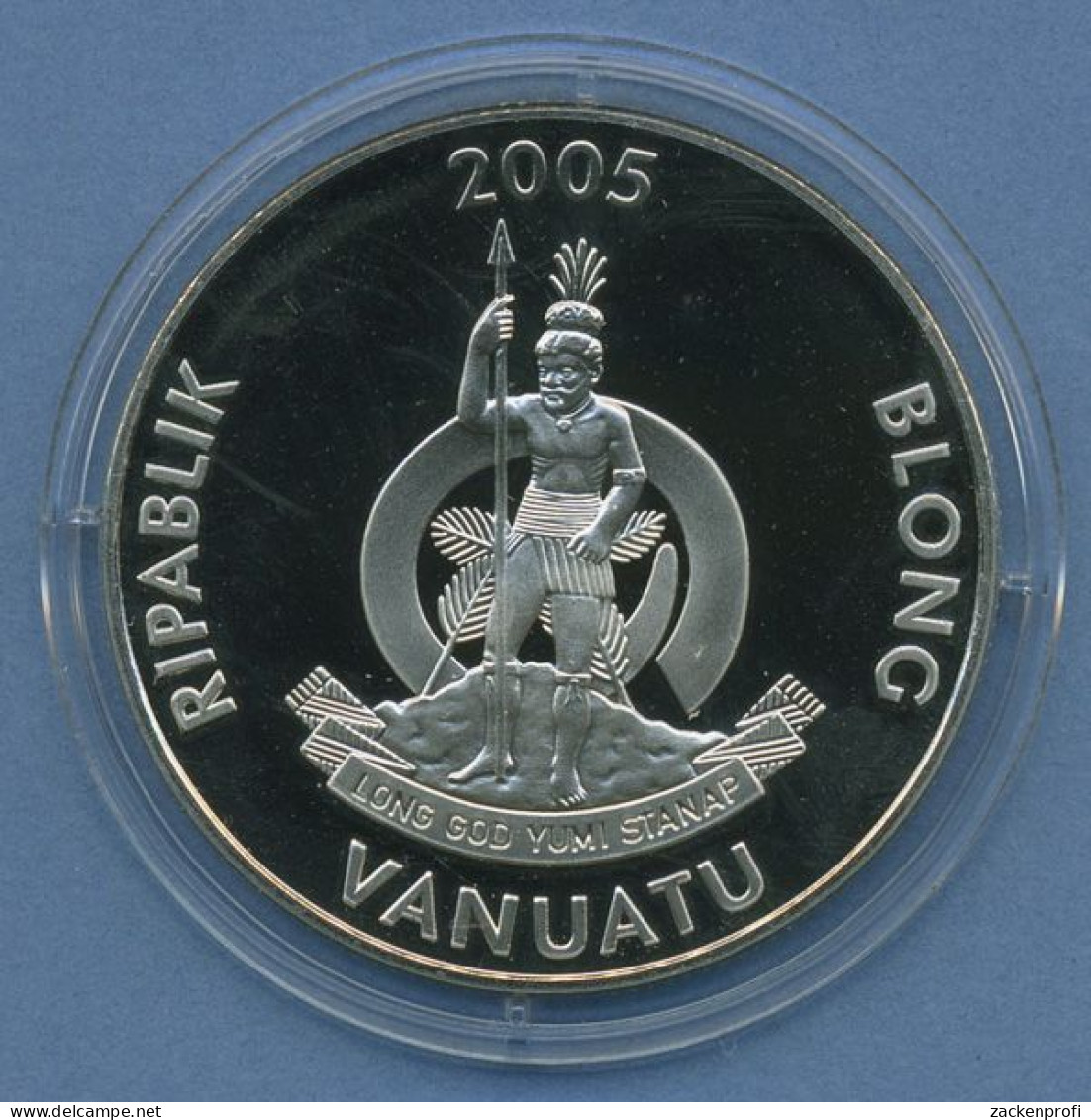 Vanuatu 10 Vatu 2005, Meeresschutz Tigerhai, Farbig, PP In Kapsel (m4555) - Vanuatu