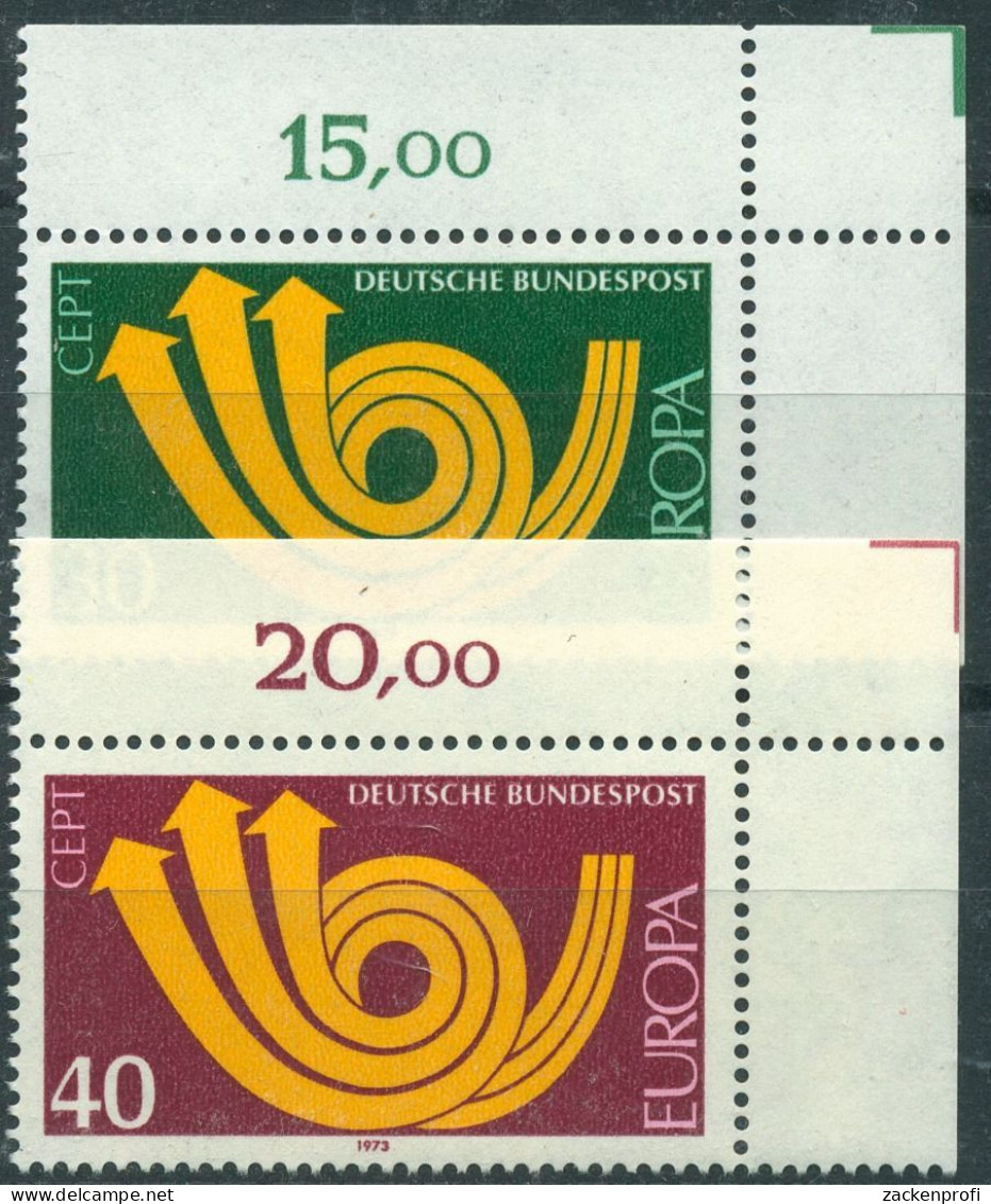 Bund 1973 Europa CEPT 768/69 Ecke 2 Oben Rechts Postfrisch (E327) - Ungebraucht