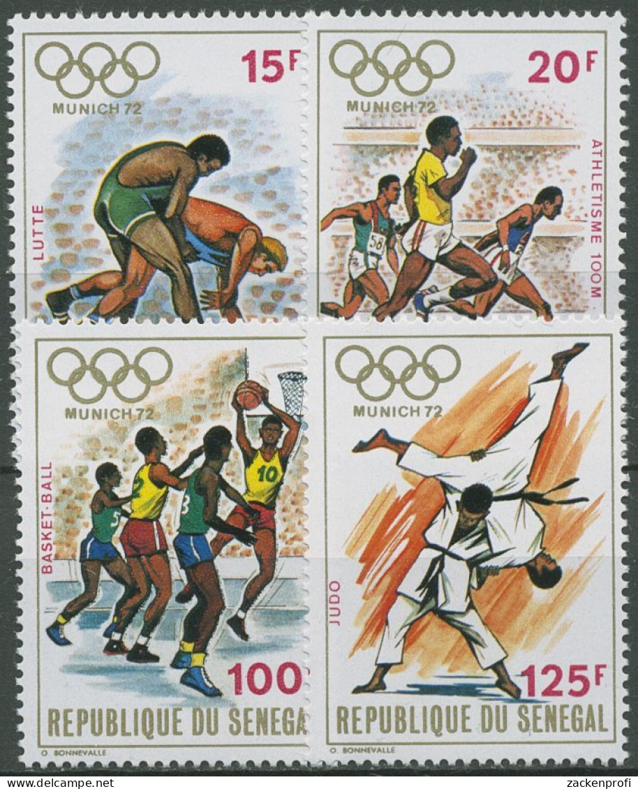 Senegal 1972 Olympische Sommerspiele München Judo Basketball 494/97 Postfrisch - Sénégal (1960-...)