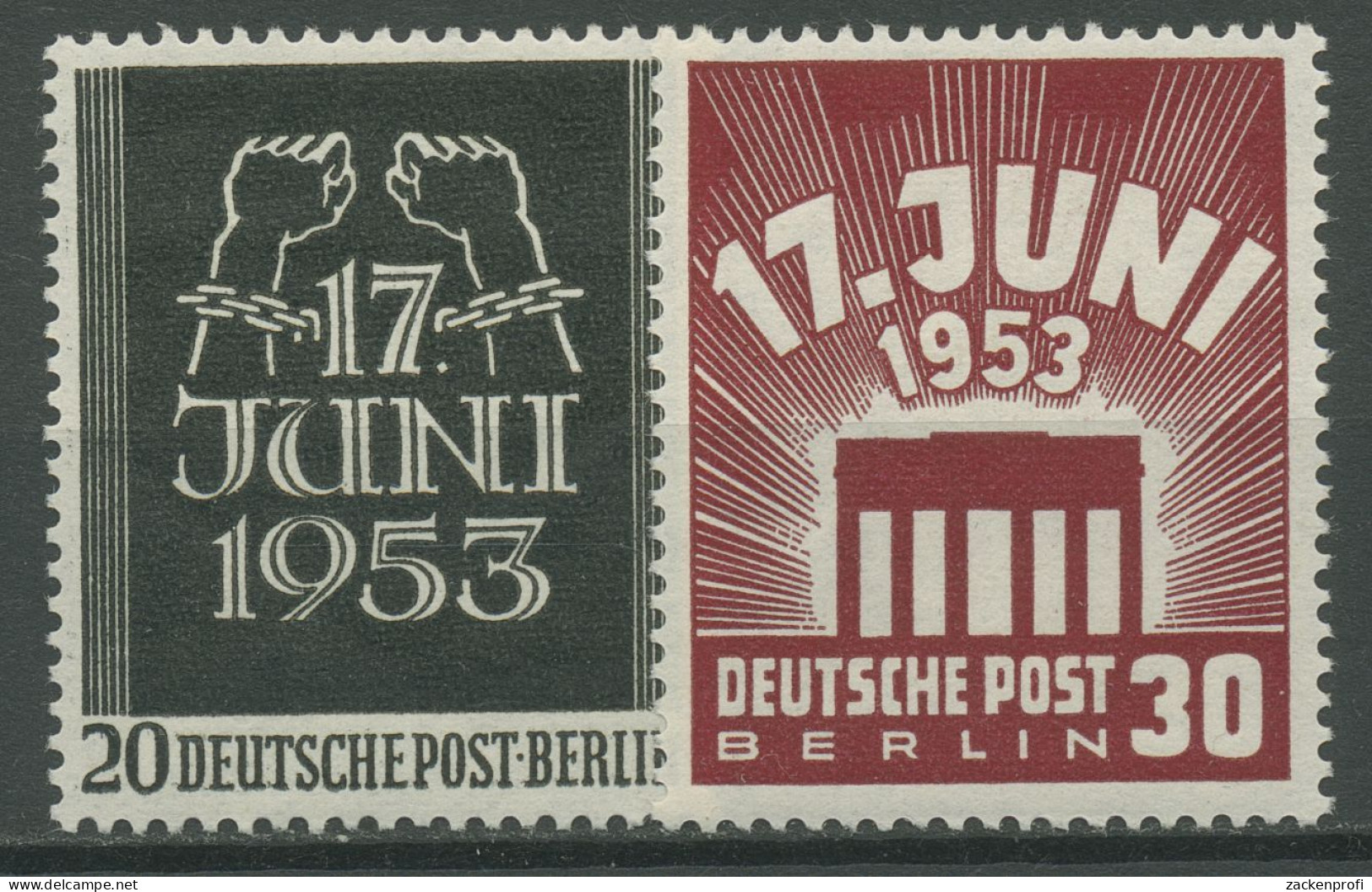 Berlin 1953 Volksaufstand 17. Juni In Der DDR 110/11 Mit Falz - Nuevos