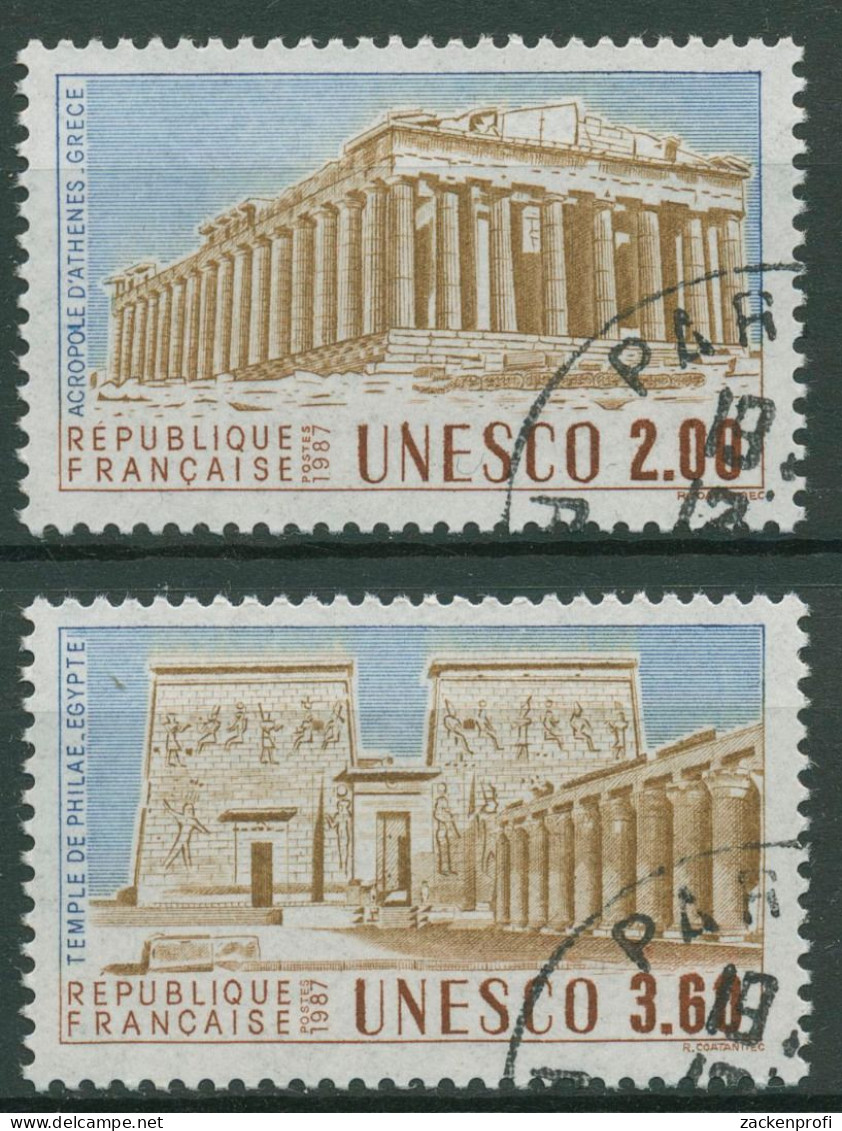 Frankreich 1987 Dienstmarke UNESCO Welterbe Bauwerke D 39/40 Gestempelt - Used