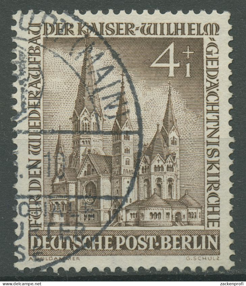 Berlin 1953 Kaiser-Wilhelm-Gedächtniskirche 106 Gestempelt Geprüft - Gebraucht