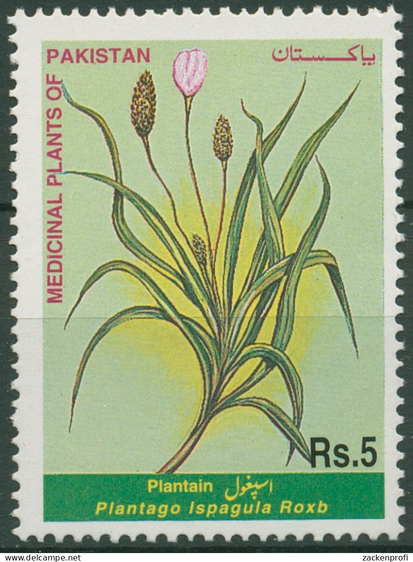 Pakistan 1999 Heilpflanzen Spitzwegerich 1060 Postfrisch - Pakistán