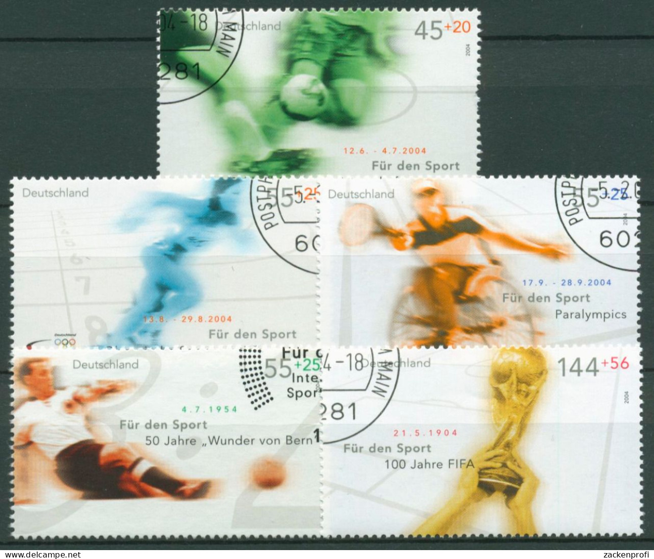 Bund 2004 Sporthilfe Fußball Paralympics 2382/86 Gestempelt - Used Stamps