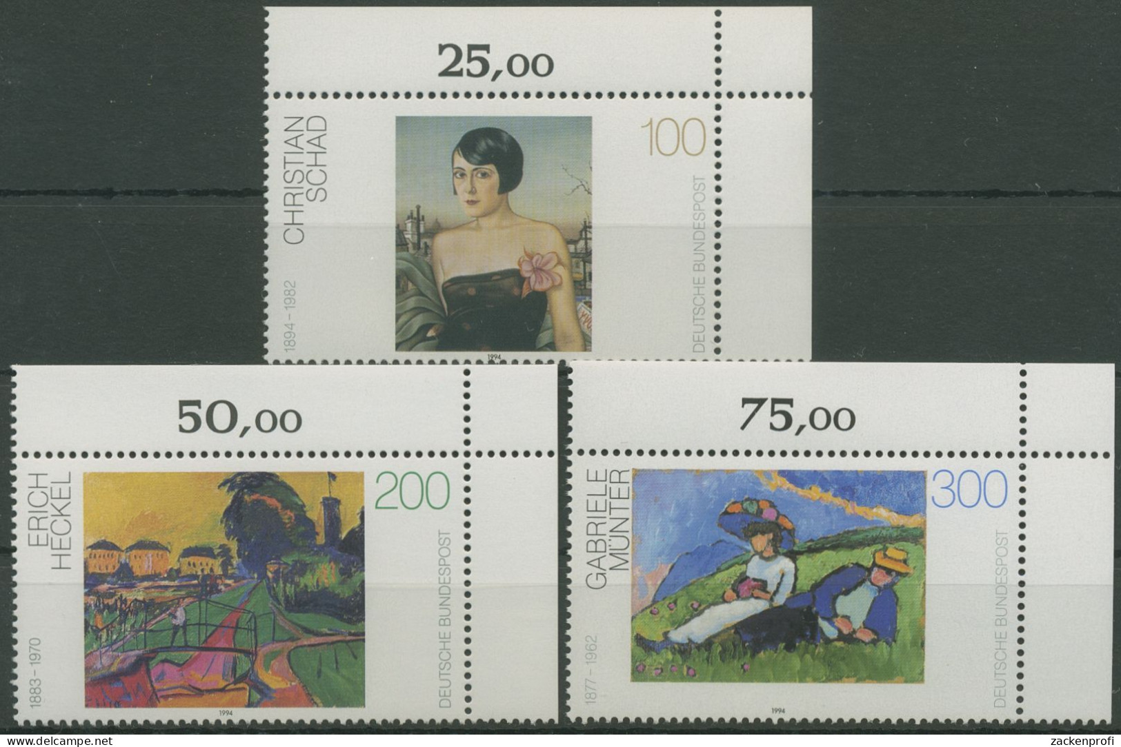 Bund 1994 Gemälde Malerei Des 20. Jahrhunderts 1748/50 Ecke 2 Postfrisch (E2273) - Unused Stamps