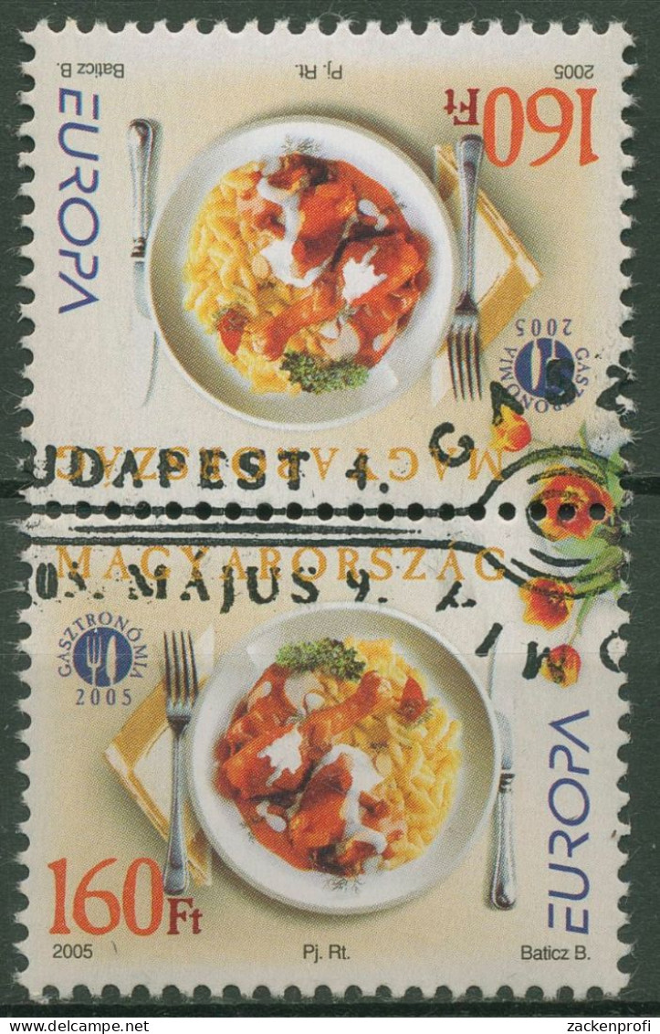 Ungarn 2005 Europa CEPT Gastronomie 5026/27 Blockmarken Gestempelt - Gebraucht
