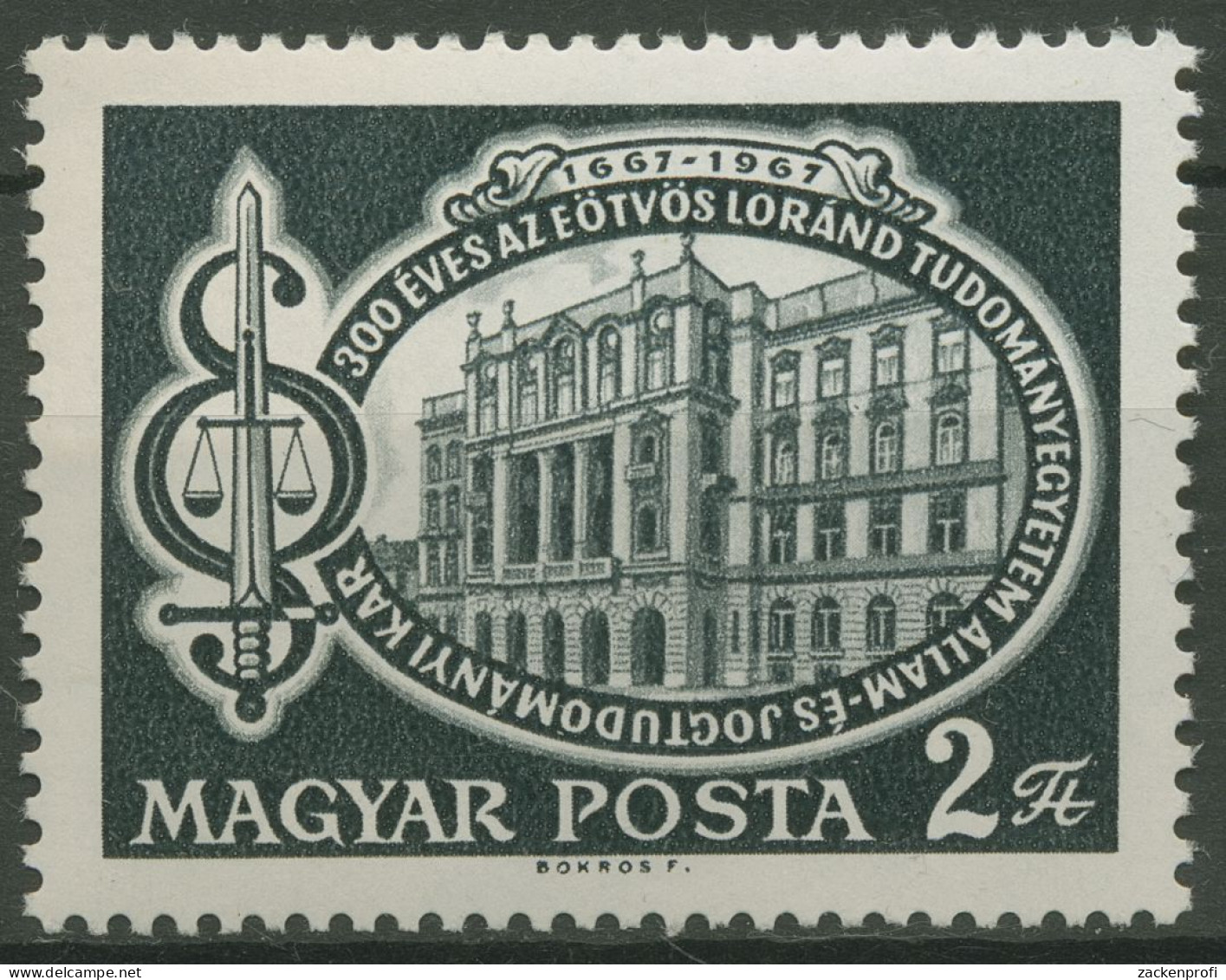 Ungarn 1967 Rechtswissenschaften Universität Budapest 2364 A Postfrisch - Ungebraucht