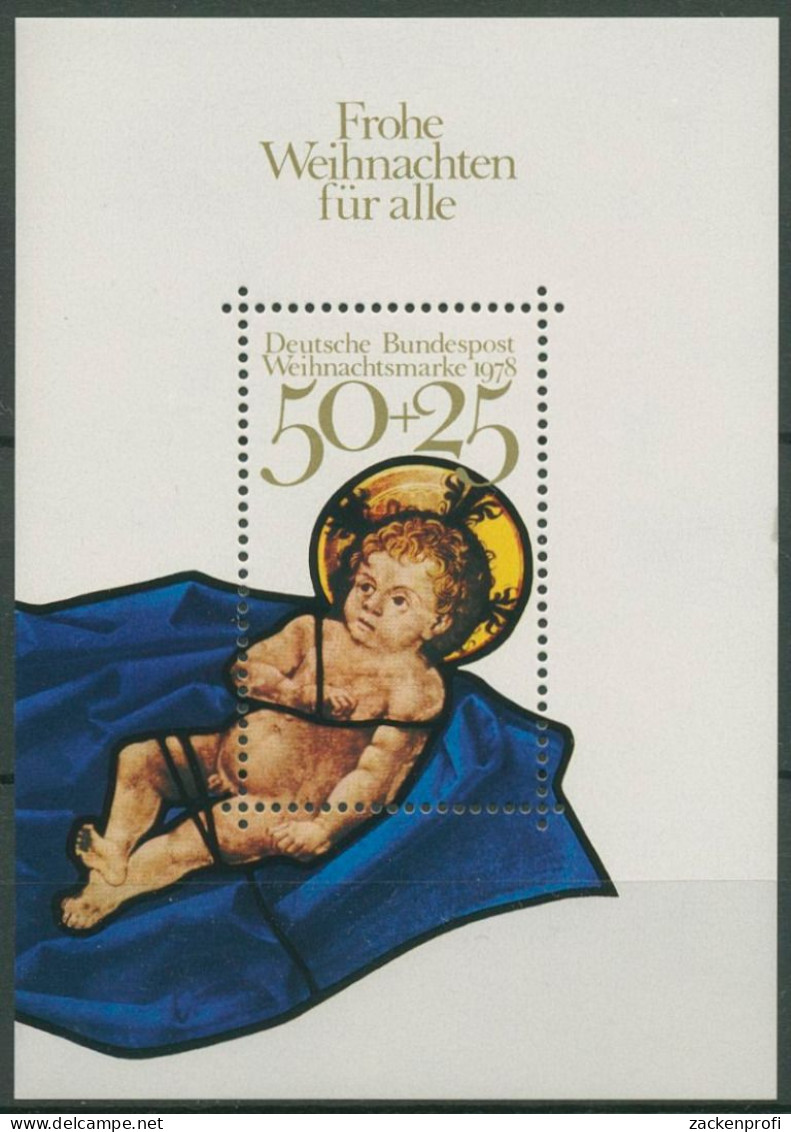 Bund 1978 Weihnachten Christkind Block 17 Postfrisch (C98641) - Sonstige & Ohne Zuordnung