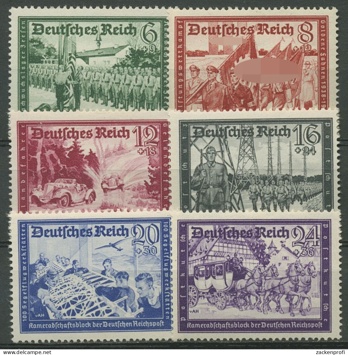 Deutsches Reich 1941 Reichspost 773/78 Postfrisch - Unused Stamps