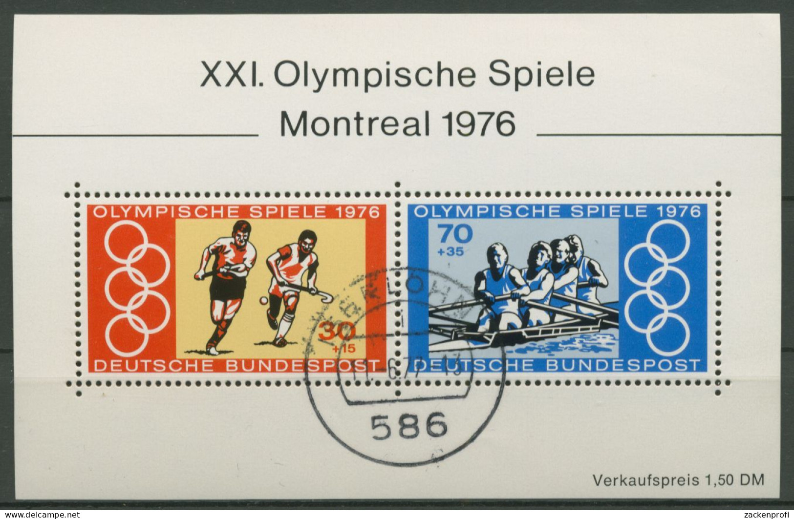 Bund 1976 Olympische Sommerspiele Montreal Block 12 Gestempelt (C98624) - Other & Unclassified