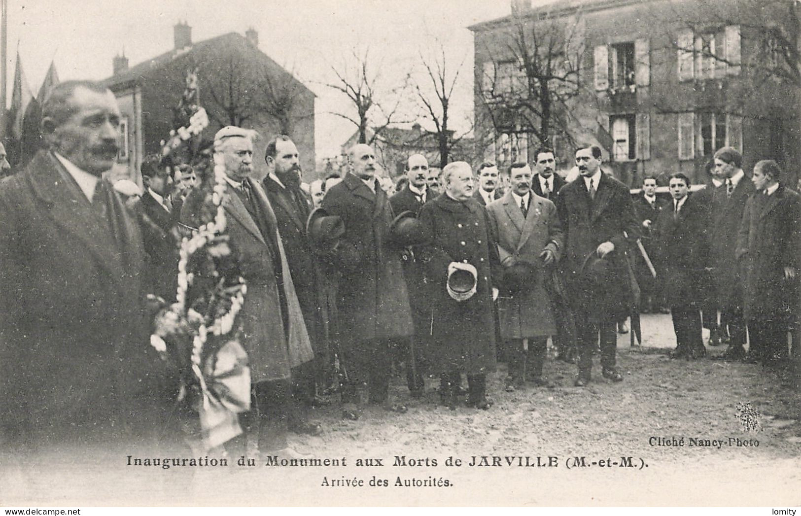 & Militaire Inauguration Monument Aux Morts De Jarville Guerre 1914 1918 CPA Arrivée Des Autorités - Monuments Aux Morts