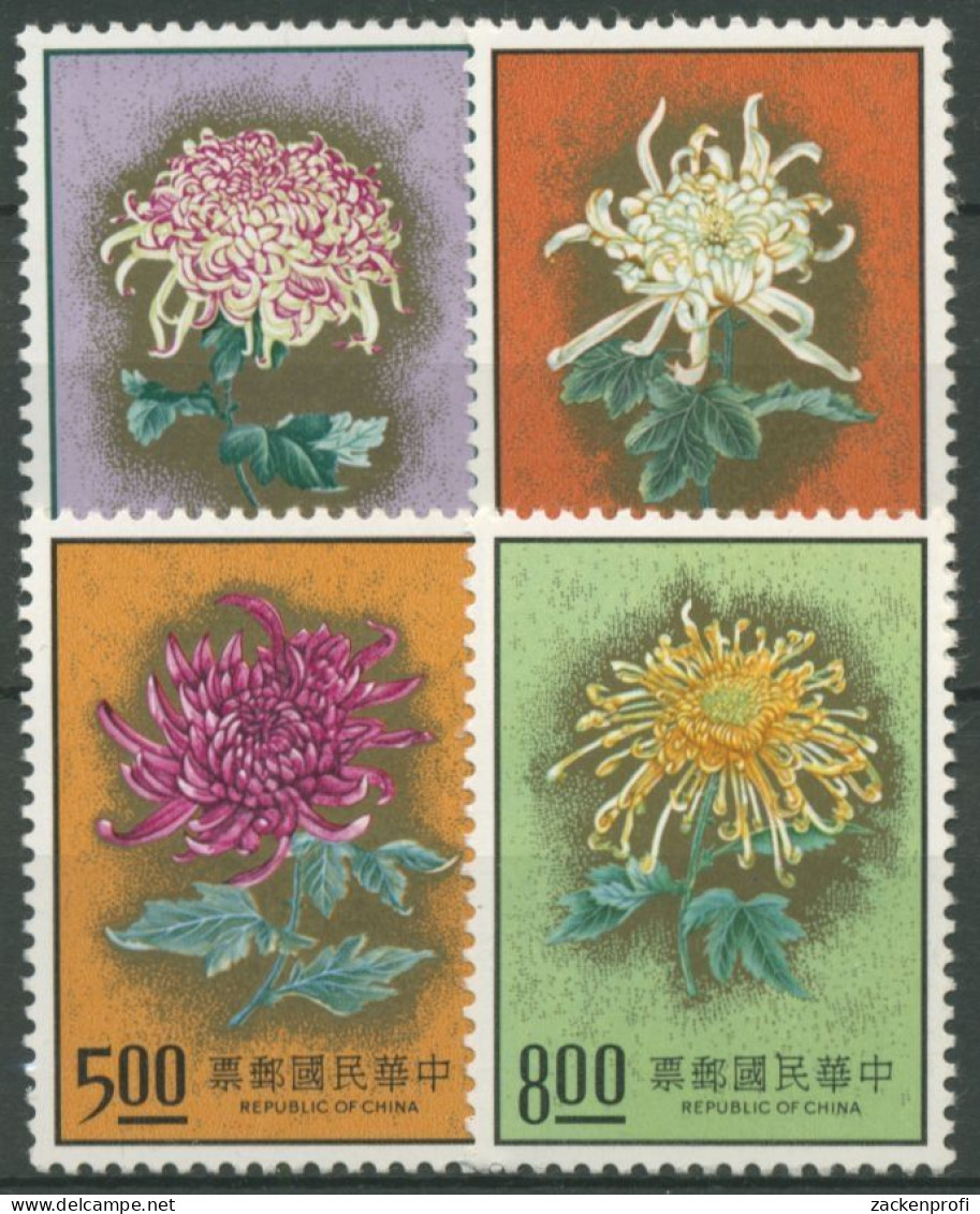 Taiwan 1974 Blumen Chrysanthemen 1037/40 Postfrisch - Unused Stamps