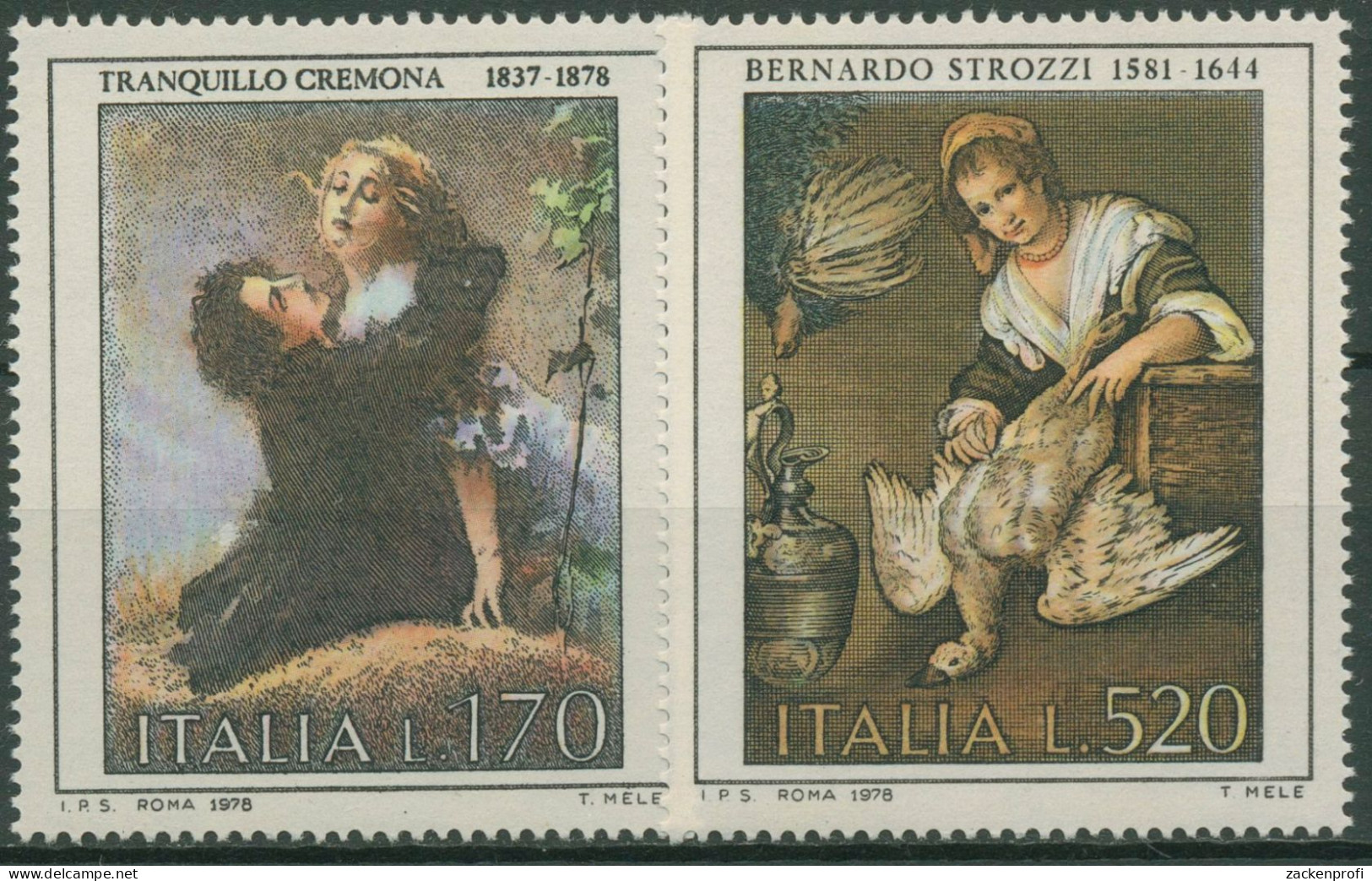 Italien 1978 Italienische Kunst Gemälde 1621/22 Postfrisch - 1971-80: Neufs