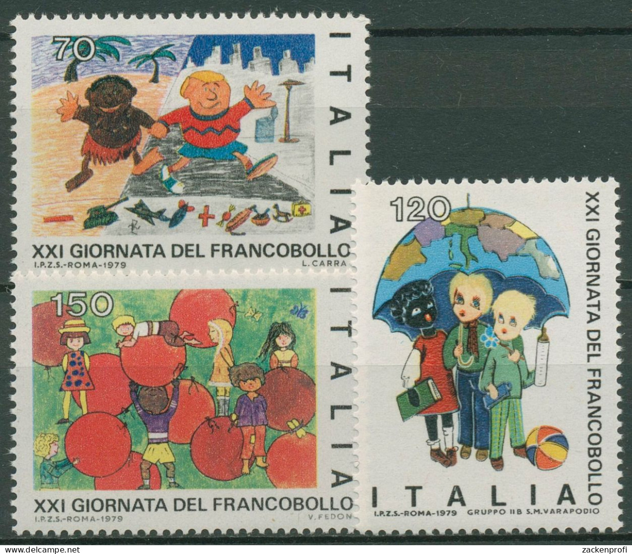 Italien 1979 Tag Der Briefmarke Kinderzeichnungen 1679/81 Postfrisch - 1971-80: Mint/hinged