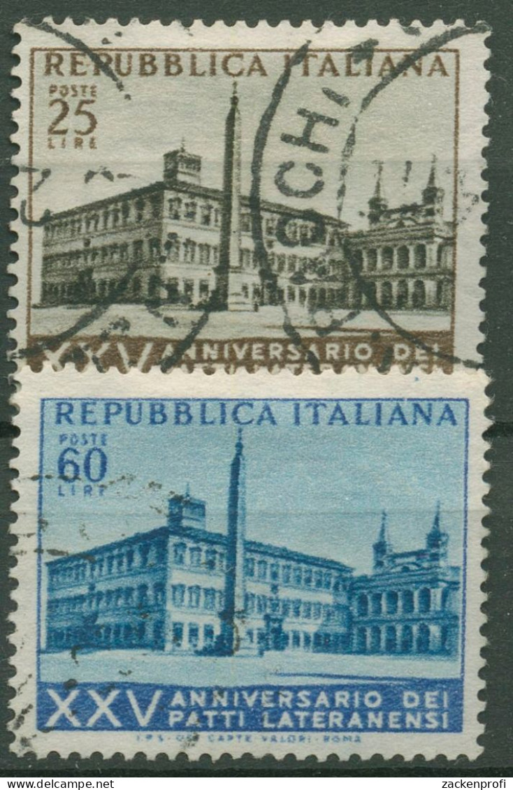 Italien 1953 Lateranenverträge Lateranenpalast Rom 906/07 Gestempelt - 1946-60: Usati