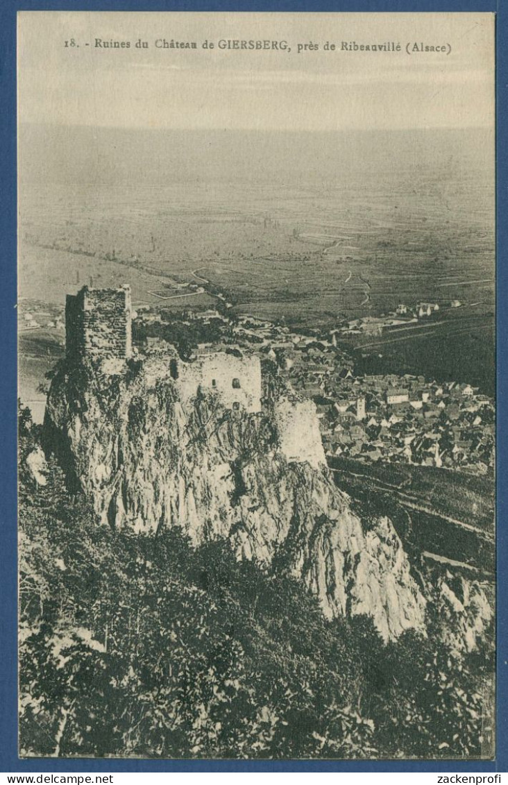 Ruine Giersberg über Ribeauvillé Elsaß, Gelaufen 1931 (AK4270) - Alsace