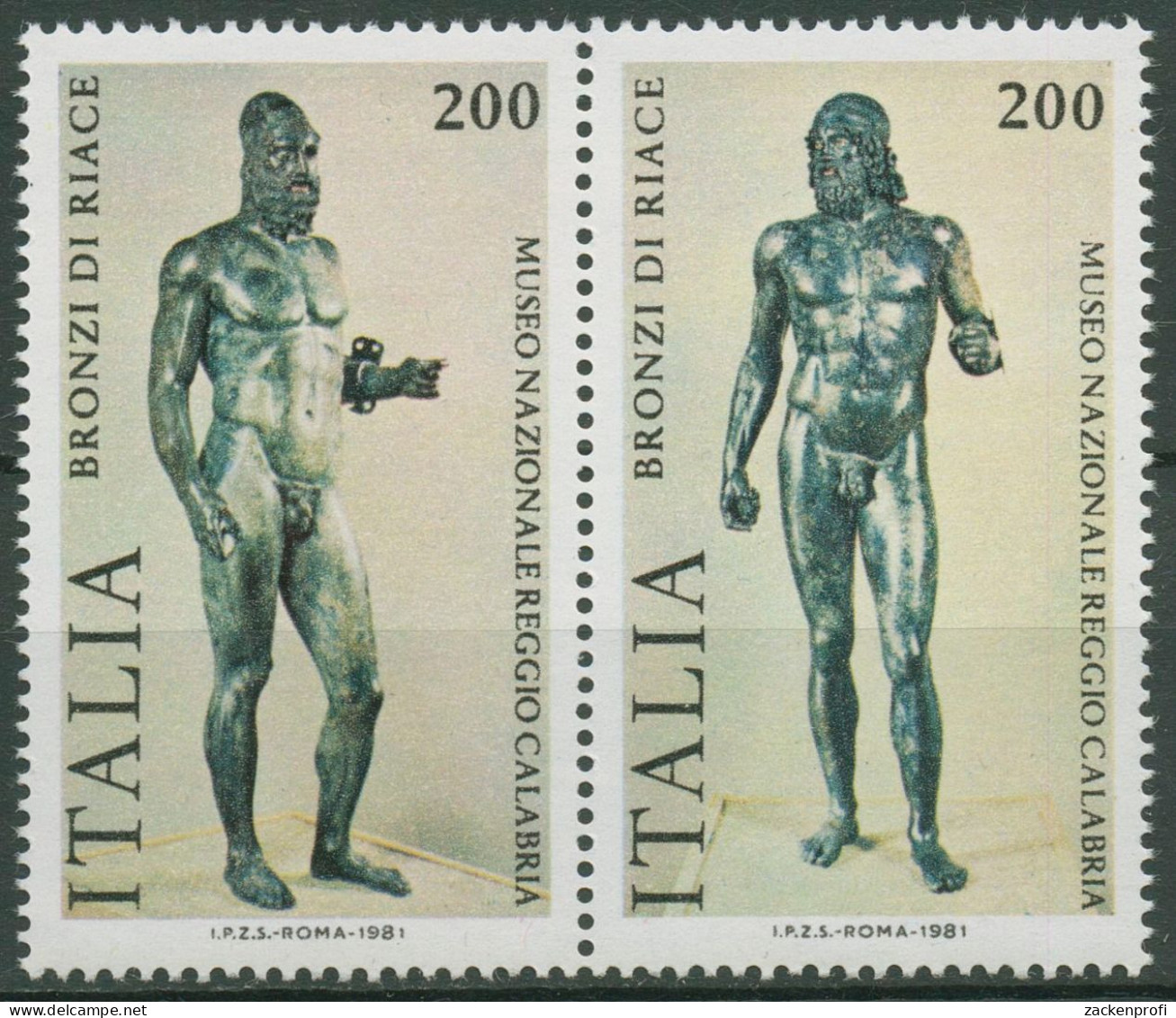 Italien 1981 Bronzen Von Riace Kriegerstatuen 1773/74 ZD Postfrisch - 1981-90: Mint/hinged