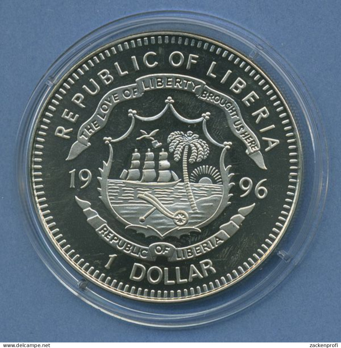 Liberia 1 Dollar 1996 Mereresschutz Fische, Farbig, KM 569 PP In Kapsel (m4565) - Liberia