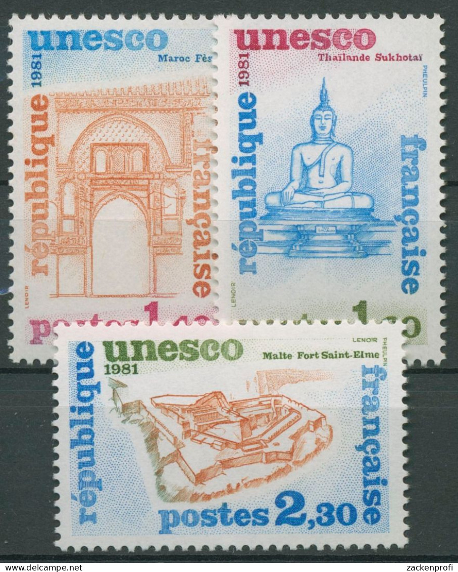 Frankreich 1981 Dienstmarke UNESCO Welterbe Bauwerke D 24/26 Postfrisch - Mint/Hinged