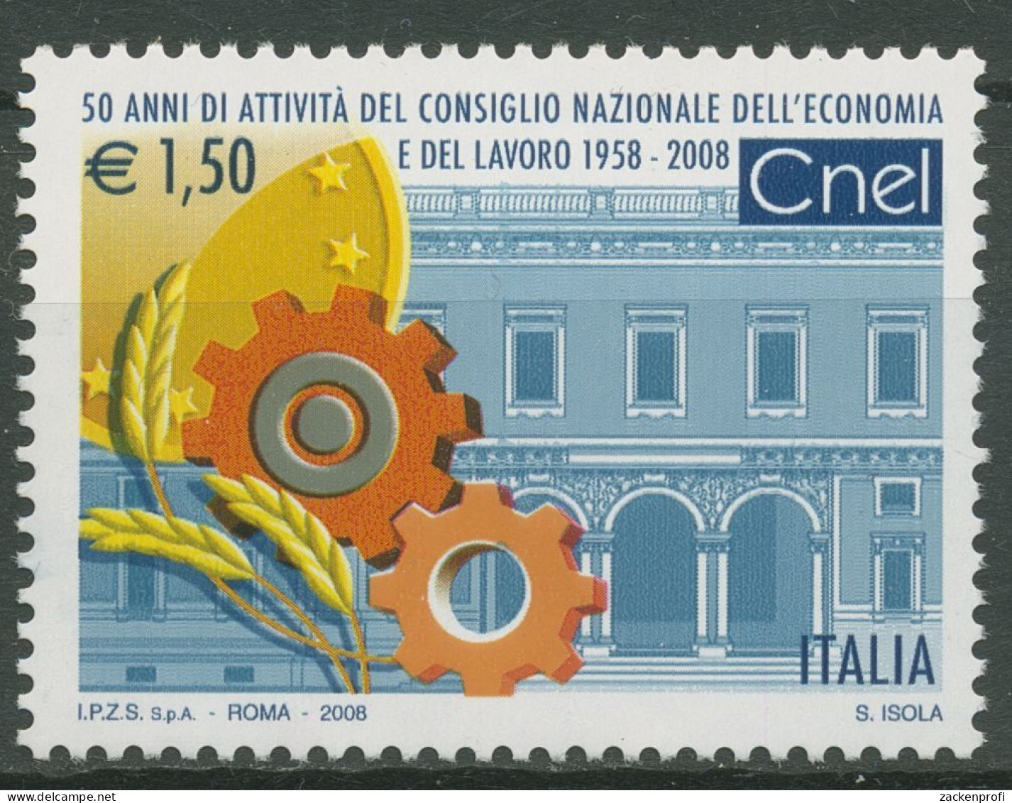 Italien 2008 Nationalrat Für Wirtschaft Und Arbeit Villa Lubin 3222 Postfrisch - 2001-10: Neufs