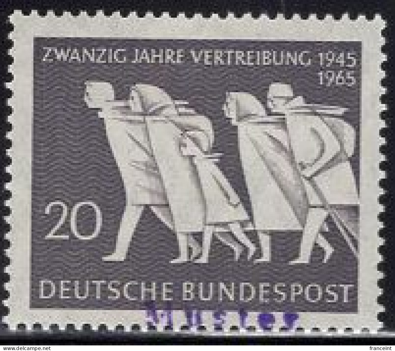 GERMANY(1965) Expatriation. MUSTER (specimen) Overprint. Scott No 930. - Autres & Non Classés