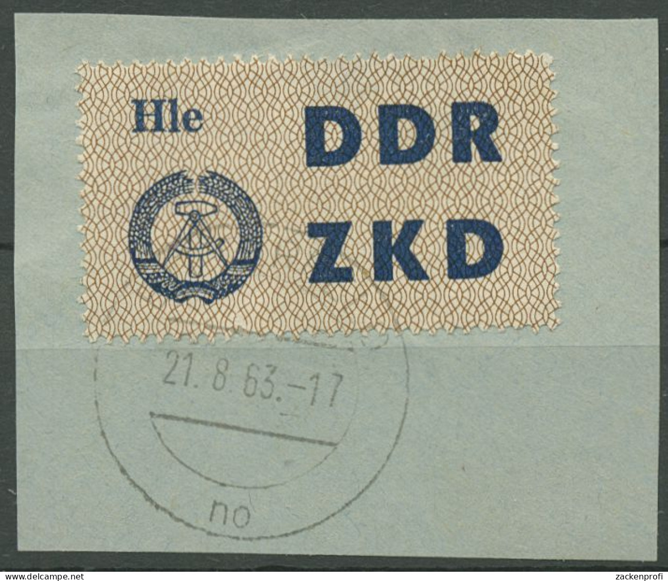 DDR 1963 Laufkontrollzettel Des ZKD 7 Gestempelt Briefstück - Sonstige & Ohne Zuordnung