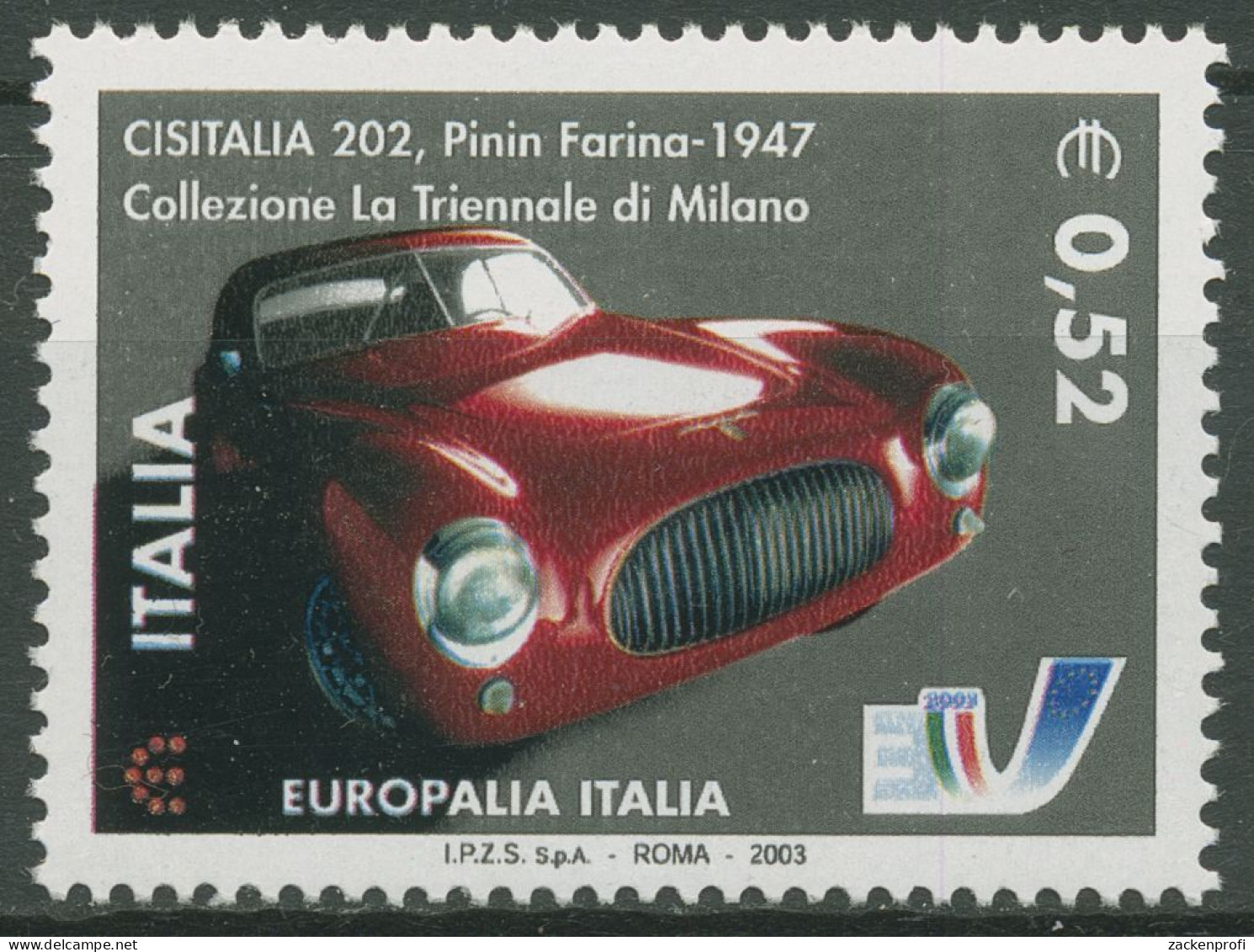 Italien 2003 Kulturfestival Europalia Brüssel Automobil 2928 Postfrisch - 2001-10: Mint/hinged