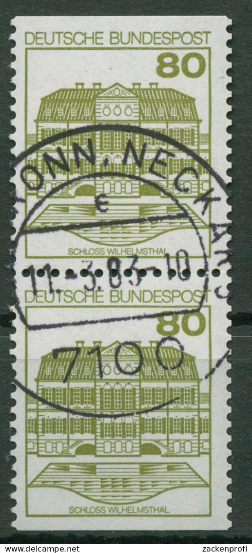 Bund Zusammendrucke 1982 Burgen & Schlösser 1140 C/D Senkr. Paar TOP-Stempel - Se-Tenant