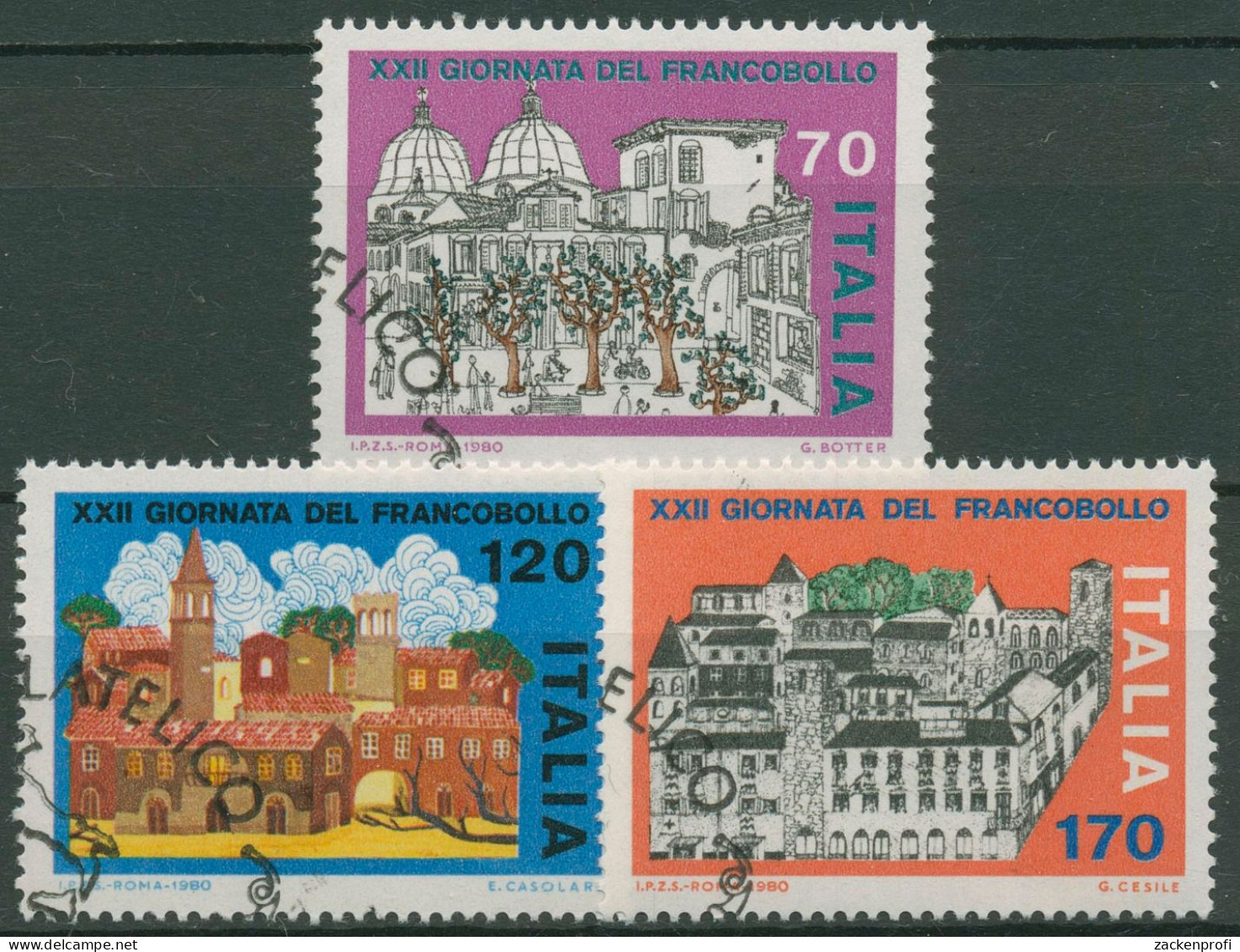 Italien 1980 Tag Der Briefmarke Kinderzeichnungen 1739/41 Gestempelt - 1971-80: Gebraucht