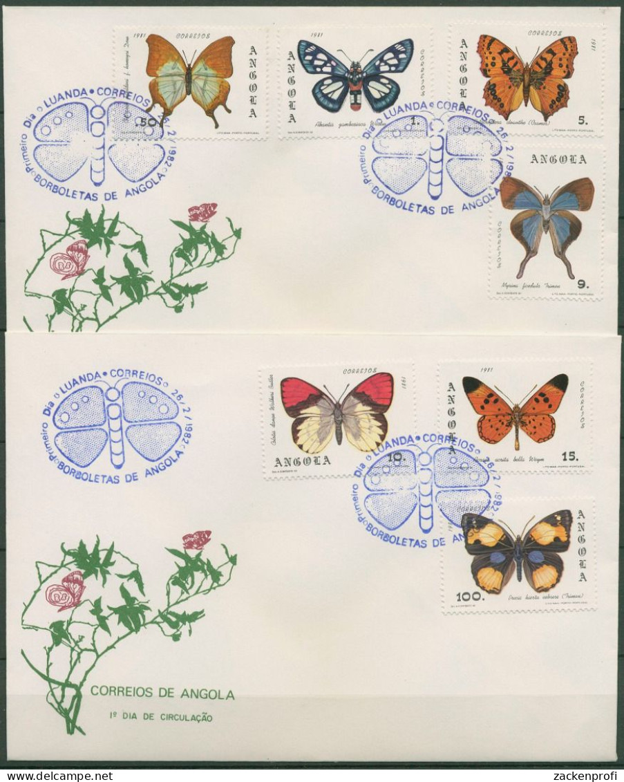 Angola 1982 Schmetterlinge 663/69 A FDC (X60957) - Angola