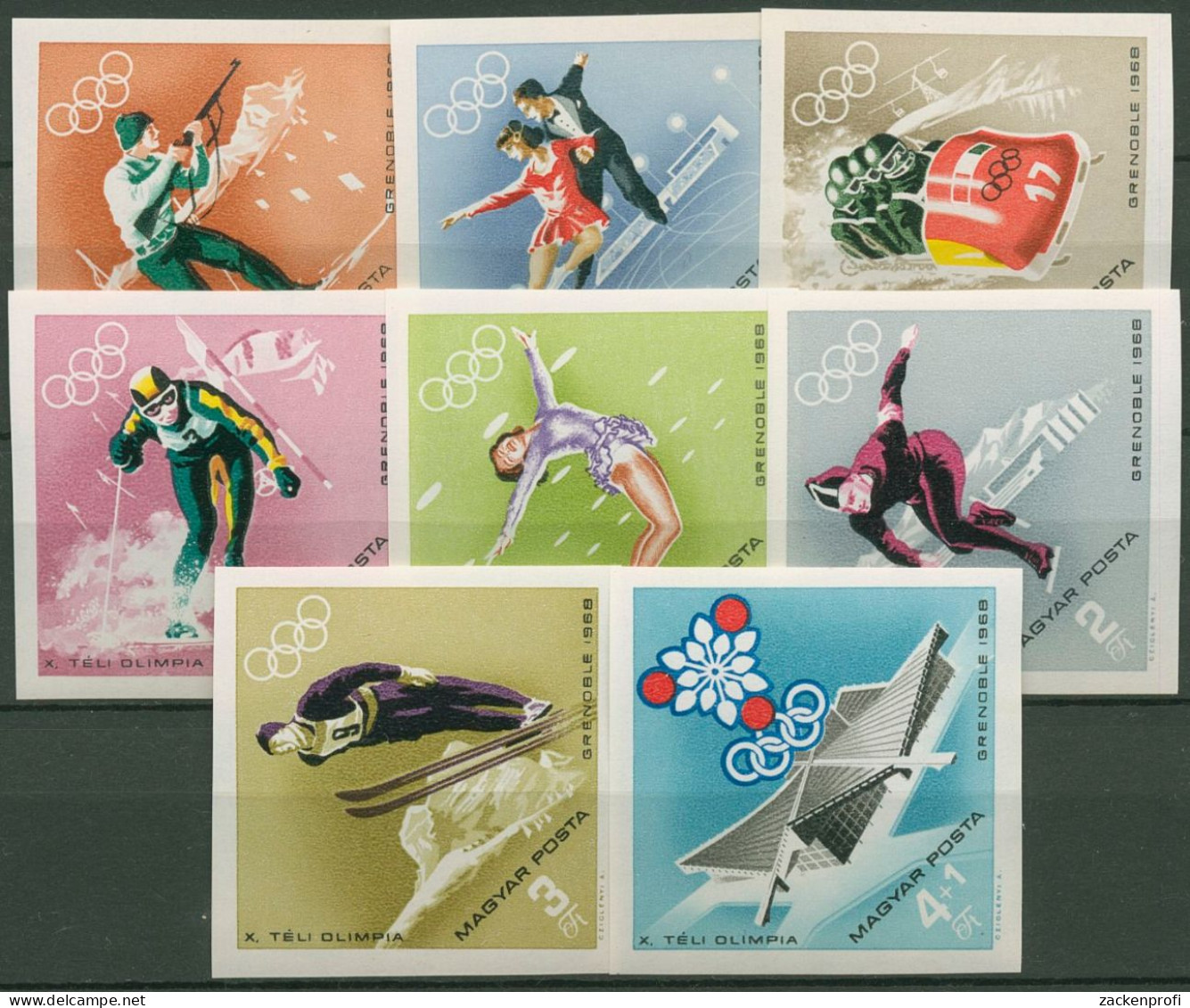 Ungarn 1968 Olympische Winterspiele Grenoble 2379/86 B Postfrisch - Unused Stamps