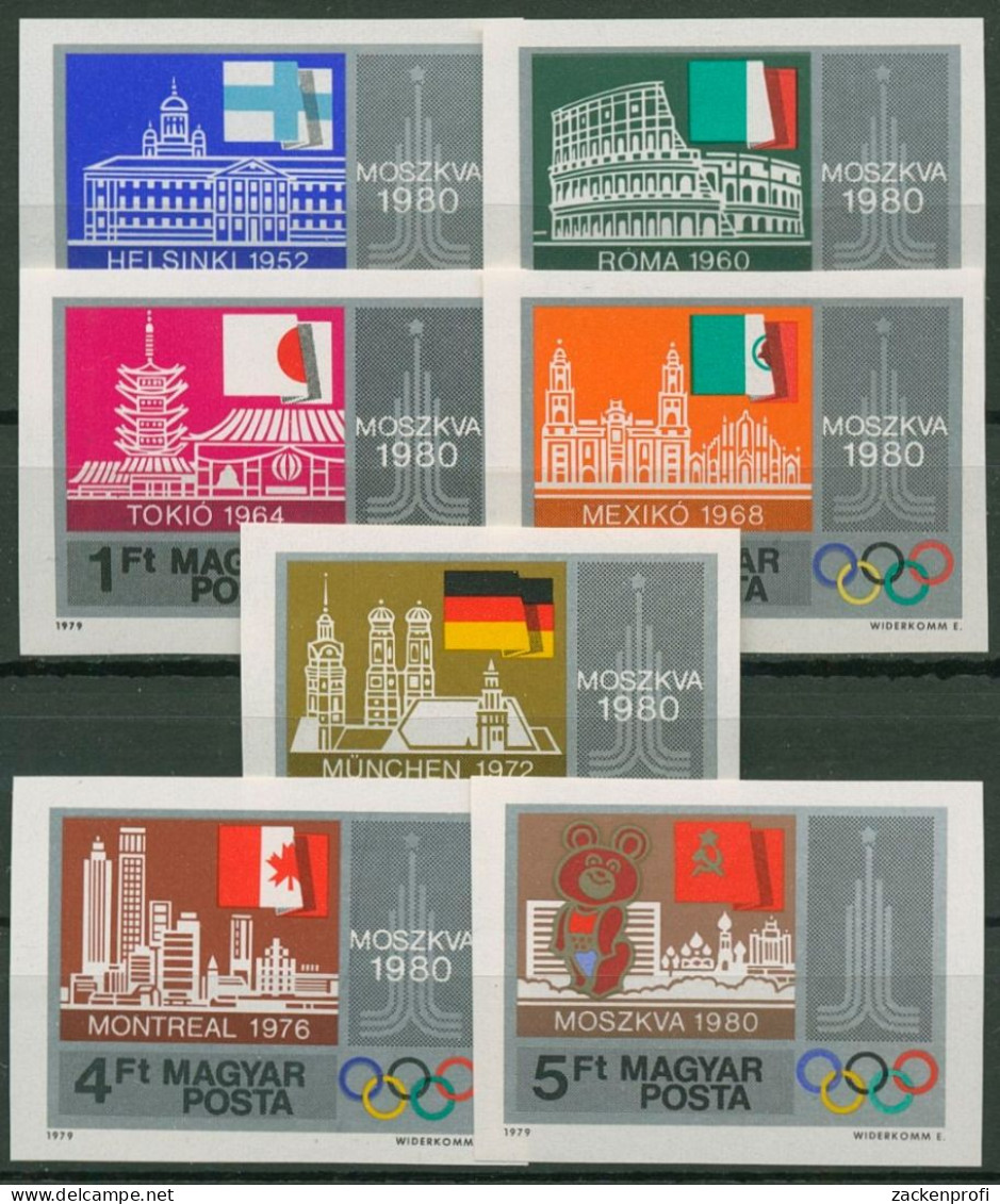 Ungarn 1979 Spartakiade Vorolympische Spiele 3355/61 B Postfrisch Geschnitten - Ungebraucht