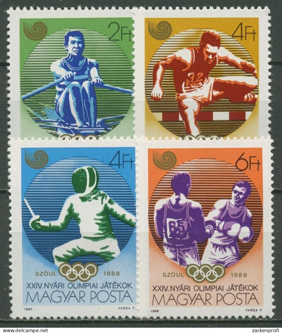 Ungarn 1988 Olympische Sommerspiele Seoul 3959/62 A Postfrisch - Ungebraucht