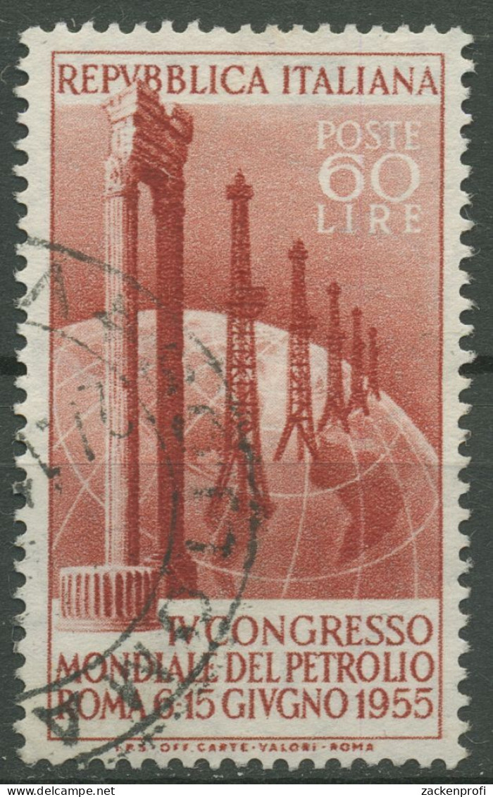 Italien 1955 Welt-Erdöl-Kongress Bohrtürme 942 Gestempelt - 1946-60: Oblitérés