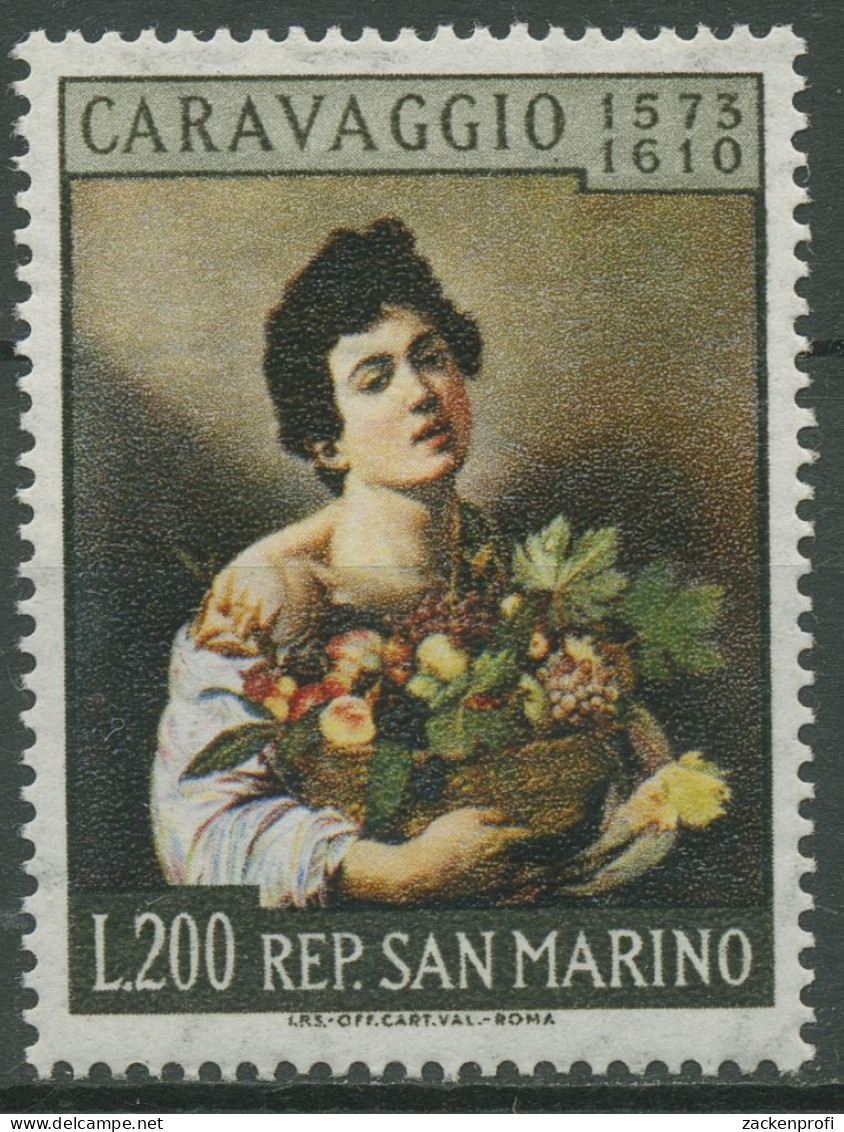 San Marino 1960 Gemälde Jüngling Mit Fruchtkorb Caravaggio 681 Postfrisch - Neufs