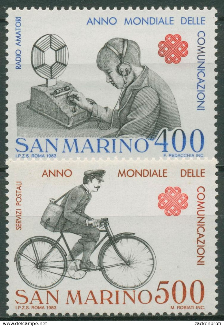 San Marino 1983 Weltkommunikationsjahr Funker Postbote 1280/81 Postfrisch - Unused Stamps