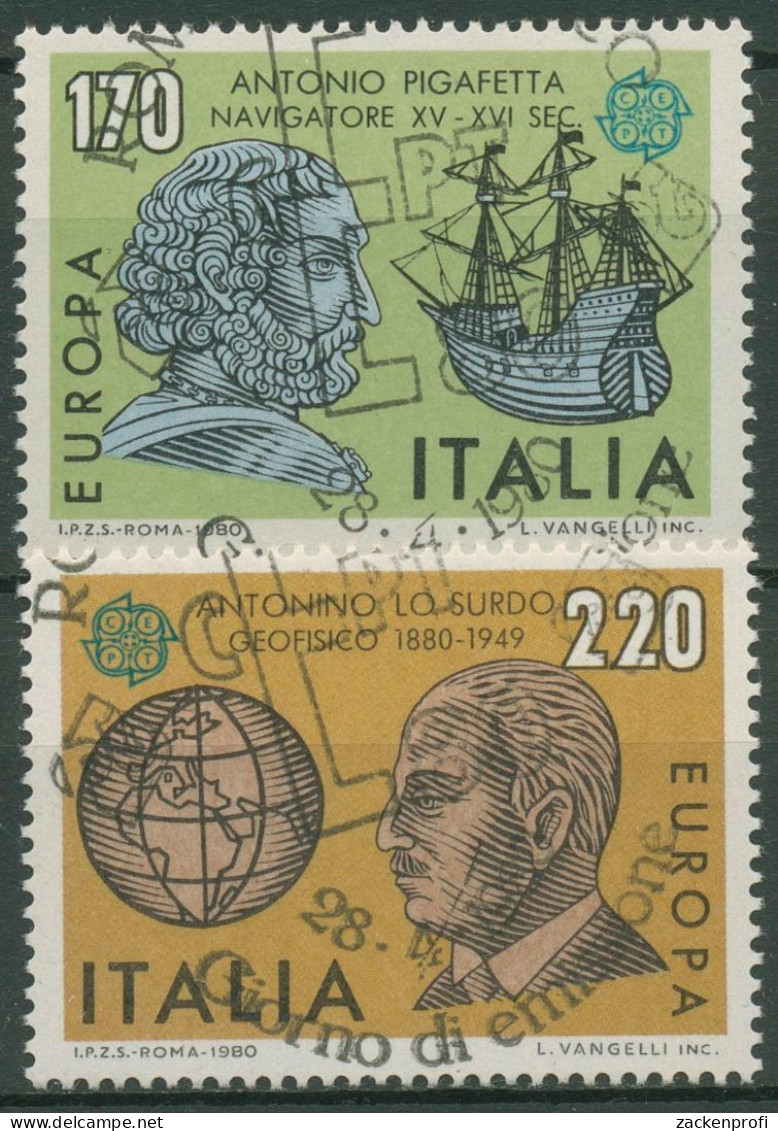 Italien 1980 Europa CEPT Persönlichkeiten 1686/87 Gestempelt - 1971-80: Oblitérés