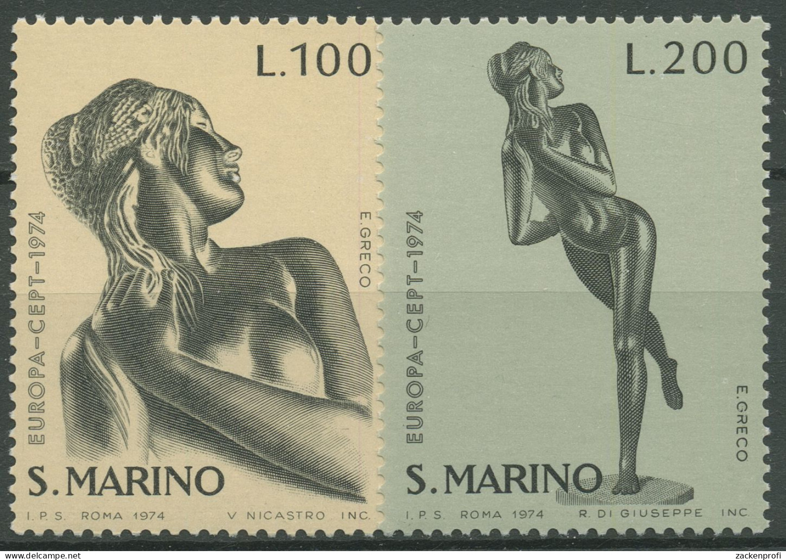 San Marino 1974 Europa CEPT Skulpturen 1067/68 Postfrisch - Ongebruikt