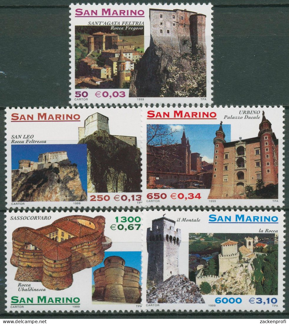 San Marino 1999 Montefeltro Festungen 1850/54 Postfrisch - Neufs