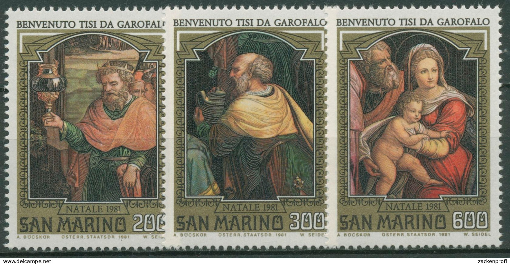San Marino 1981 Weihnachten Gemälde 1244/46 Postfrisch - Unused Stamps